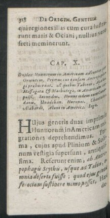 Cap. X. Duplex Hunnorum in Americam adventus per Orientem ...