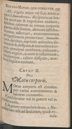 Caput II. De Motu corporis