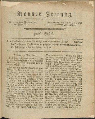 Bönnisches Intelligenzblatt. 1796-1796