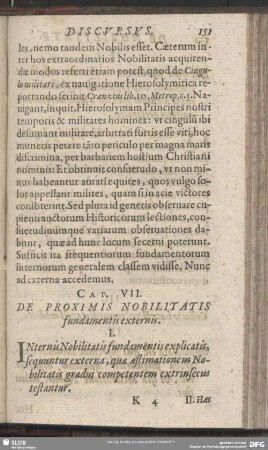 Cap. VII. De Proximis Nobilitatis Fundamentis externis