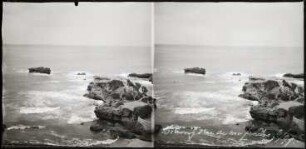 Biarritz. Blick auf den "Rocher du Basta" und den "Plage des Pêcheurs"