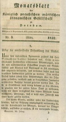 Nr. 3. März. 1832.