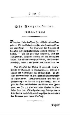 ¬Die¬ Bengaleserinn : Taf. XII, Fig. 73