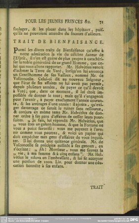 Trait De Bienfaisance