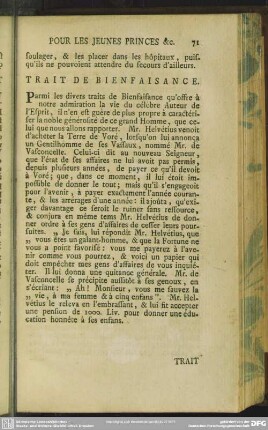 Trait De Bienfaisance