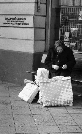 Weihnachtseinkauf in der Innenstadt.