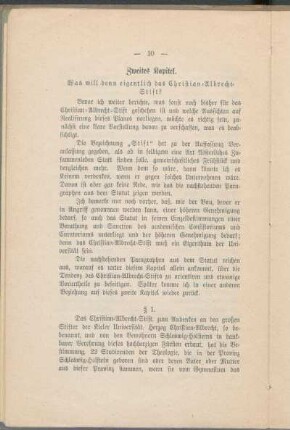 Zweites Kapitel. Was will denn eigentlich das Christian-Albrecht-Stift?