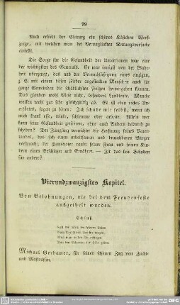 Vierundzwanzigstes Kapitel. Von Belohnungen, die bei dem Freudenfeste ausgethe[i]lt wurden