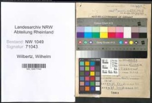 Entnazifizierung Wilhelm Wilbertz , geb. 23.05.1896 (Baecker)
