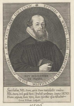 Bildnis des Wolffg. Jacobus Christmannus