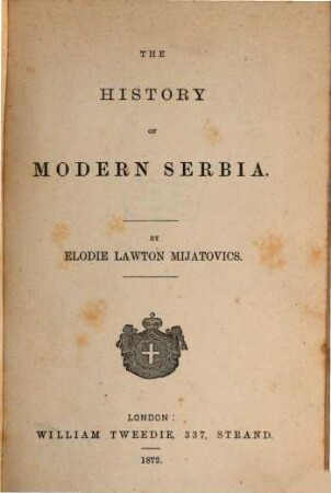The history of modern Serbia