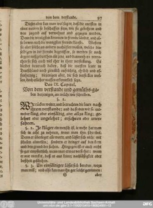 Das IX. Capitel. Von dem verstande und gemüths-gaben derjenigen, an welche wir schreiben.
