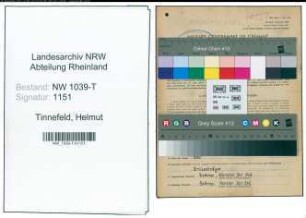 Entnazifizierung Helmut Tinnefeld , geb. 14.09.1919 (Arzt)