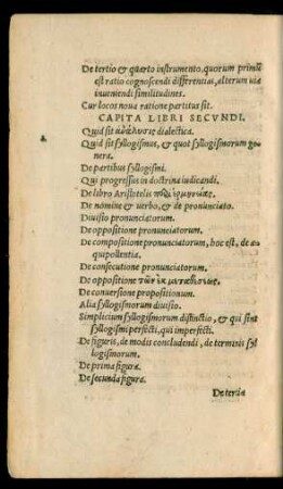 Capita Libri Secundi.