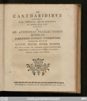 De Cantharidibvs