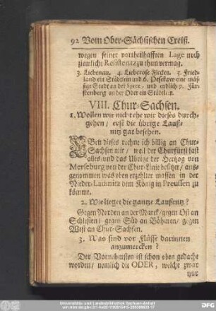 VIII. Chur-Sachsen.