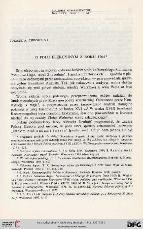 35: O polu elekcyjnym z roku 1764