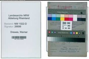 Entnazifizierung Werner Drewes , geb. 28.06.1906 (Kraftfahrer)