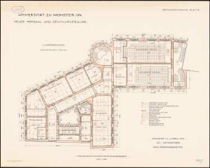 Universität Münster Hörsaal- und Seminargebäude: Grundriss 1. Obergeschoss 1:100