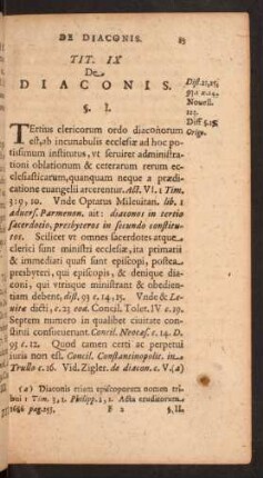 Tit. IX De Diaconis.