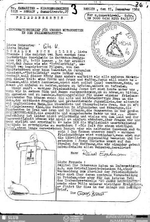1984,Dez.: Informationsbrief für unsere Mitarbeiter