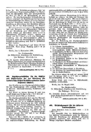 Abschlußzeugnis für die Höheren Landbauschulen : [Erziehung] ; [Für Preußen] ; [Amtliche Erlasse] ; [Amtlicher Teil]