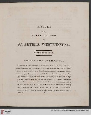 Chapter the first: The foundation of the church