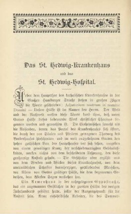Das St. Hedwig-Krankenhaus und das St. Hedwig-Hospital