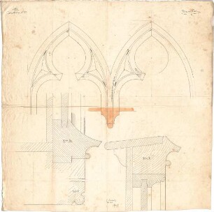 Leimbach, Karl; Palling; Pfarrkirche - Empore (Ansicht, Detail, Schnitt)