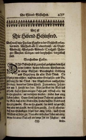 Die sibend Schlußred.
