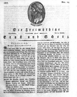 Nro. 14, Sonnabend, den 19. Januar 1805