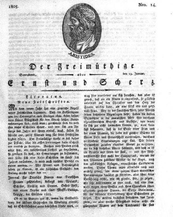 Nro. 14, Sonnabend, den 19. Januar 1805