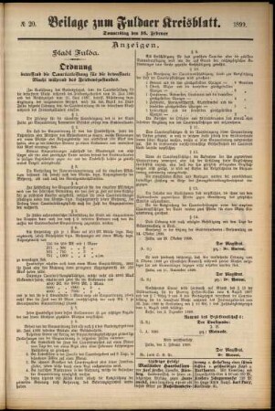 Zweite Ausgabe vom Donnerstag, den 16. Februar 1899.