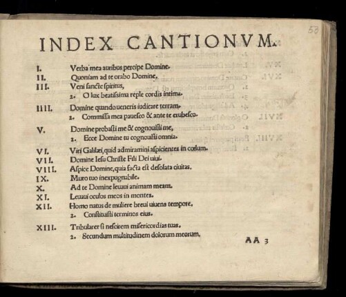 Index Cantionum