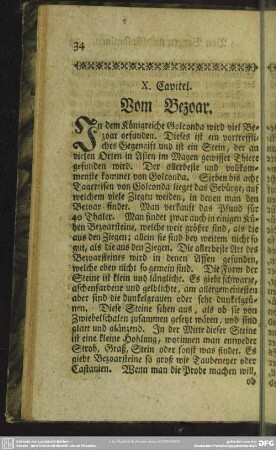 X. Capitel. Vom Bezoar