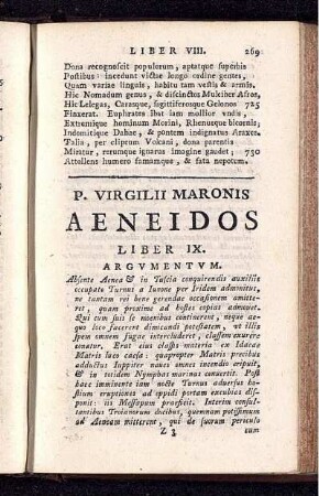 P. Virgilii Maronis Aeneidos Liber IX.