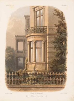 Erker am Wohnhaus Viktoriastraße, Berlin: Perspektivische Ansicht (aus: Architektonisches Skizzenbuch, H. 54/1, 1862)