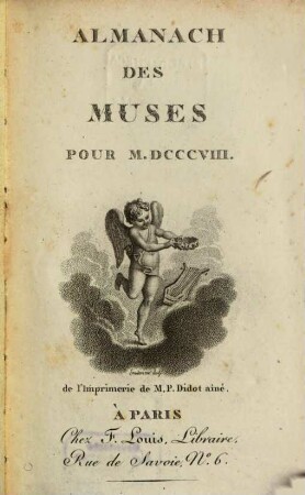 Almanach des muses : ou choix des poésies fugitives, 1808