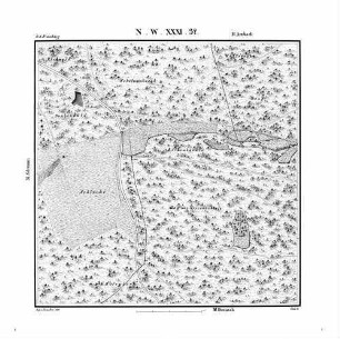 Kartenblatt NW XXXI 32 Stand 1836