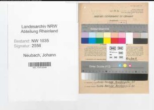Entnazifizierung Johann Neubach , geb. 01.04.1910 (Zeichner)