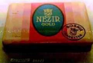 Blechdose für 25 "BOSNIA ZIGARETTEN 'NEZIR' GOLD