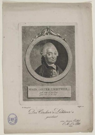 Bildnis des Magn. Gottfr. Lichtwer