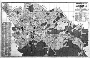Plan der Stadt Hagen, sogenannter Pharus-Plan