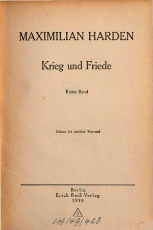 Krieg und Friede, 1