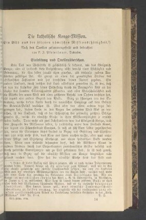 Die katholische Kongo-Mission