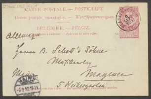 Brief an B. Schott's Söhne : 08.09.1902
