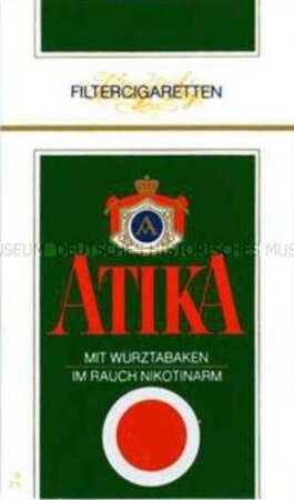 Schild für Zigarettenautomat für "Atika"-Zigaretten