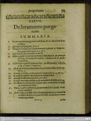XXXVII. De Juramento purgationis