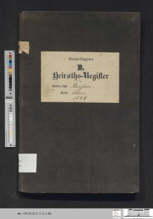 Heiratsregister Booßen 1898