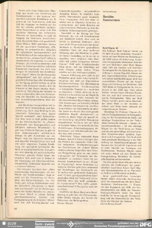 Rudi Högner 65 : Informationen Berichte Kommentare